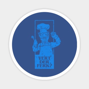 vert der ferk retrocolor - blue Magnet